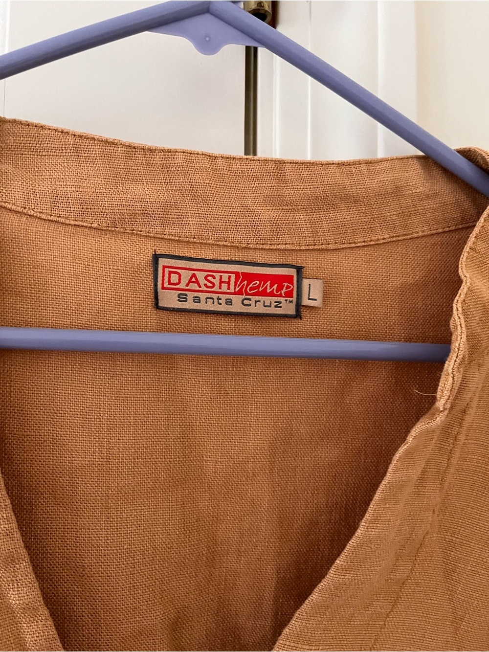 Mustard Linen Button-Front Women's Top - Picture 7 of 10